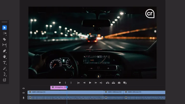 Adobe Premiere Proの編集画面と生成AI機能を紹介するイメージ画像